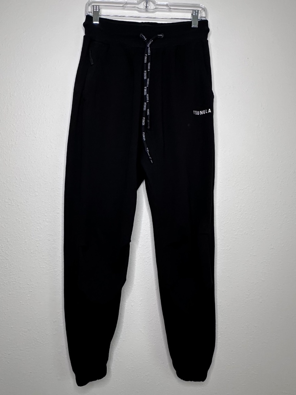 YoungLA Men's 210 Kick Joggers, Black, Size Small